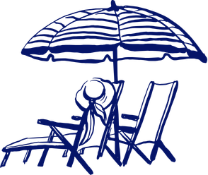 Beach chairs illustration